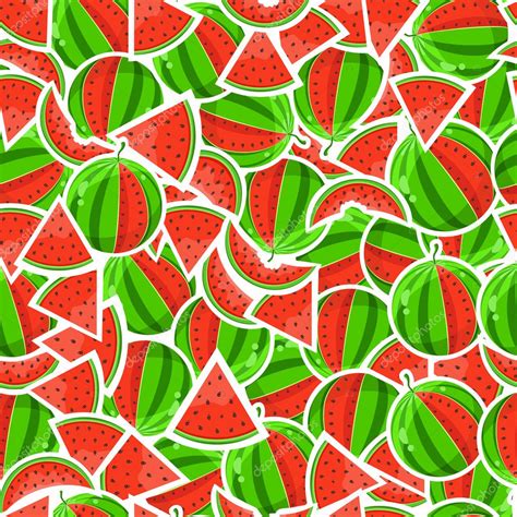 Watermelon Seamless Pattern Stock Vector By Nikifiva 8971624