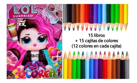 15 Libros Colorear Lol 15 Cajitas De Colores 12 En Venta En