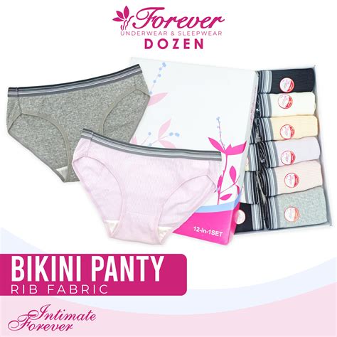 Intimate Forever Ribb Dozen Bikini Panty Intimate Wear Underwear Panty Colors Design Lingerie