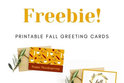 Free Printable Thanksgiving & Fall Greeting Cards