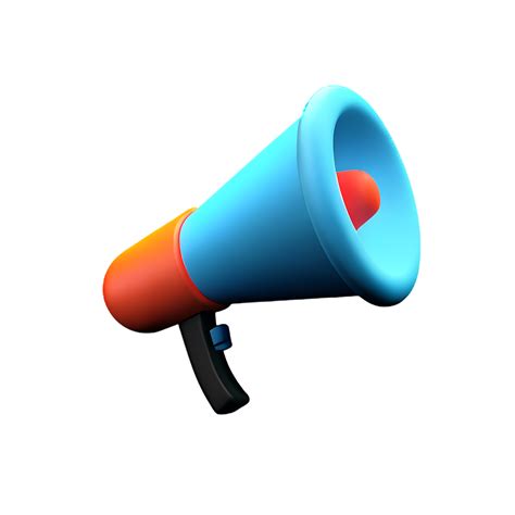 Megaphone 3d Rendering Icon Illustration 28588115 Png