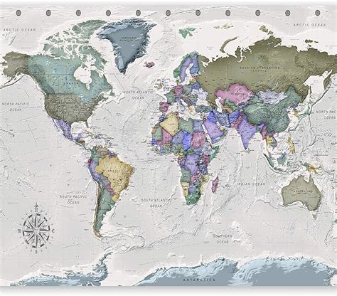 Murando Carta Da Parati Mappa Del Mondo X Cm Fotomurali In Tnt