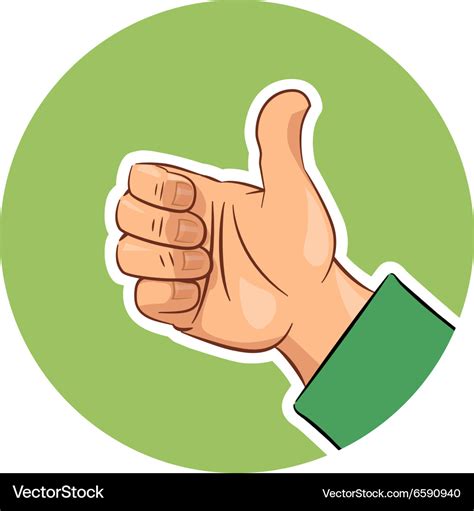 Hand Gesture Ok Royalty Free Vector Image Vectorstock