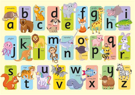 Alphabet Poster Beautifully Illustrated English Phonics Poster For