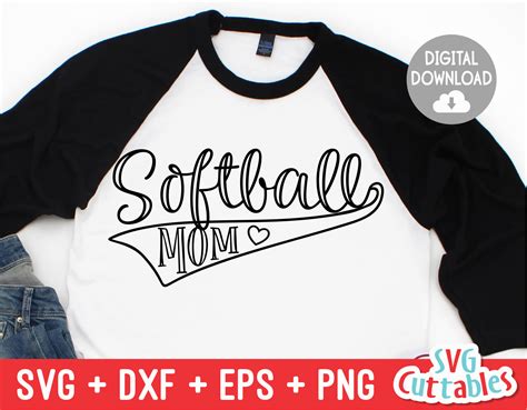 Softball Mom Svg Cut File Svgcuttablefiles