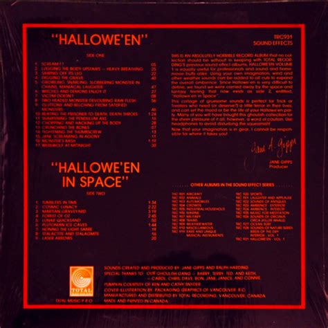 "Halloween Sound Effects" Soundtrack