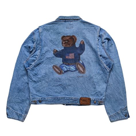 Polo Ralph Lauren Vintage Polo Ralph Lauren Polo Bear Denim Jacket Grailed