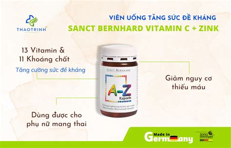 Viên uống vitamin tổng hợp Sanct Bernhard A Z Kapseln Hộp 60 viên