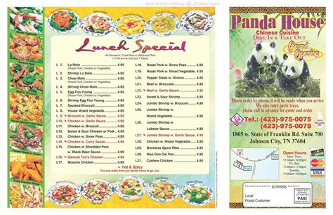 Online Menu Of Panda House Restaurant Johnson City Tennessee 37604 Zmenu