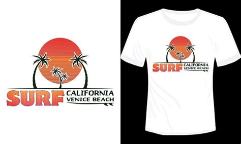 Premium Vector Surf California Venice Beach Tshirt Design Vector