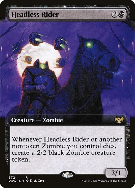 Headless Rider Innistrad Crimson Vow Mtg Print