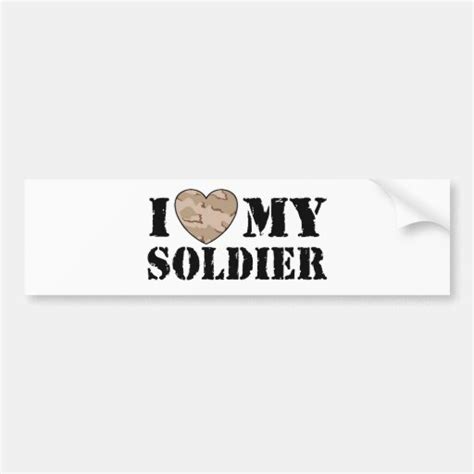 I Love My Soldier Car Bumper Sticker Zazzle