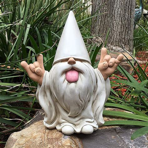 Cool Gnome Statue Gnome pour décor de jardin Drôle Gnome Etsy