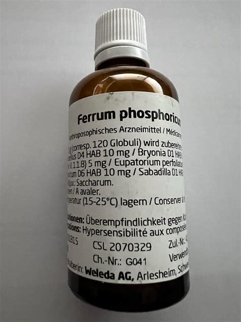 Ferrum Phosphoricum Comp. Globuli confezione da 50g - Erbofarma farmaci ...
