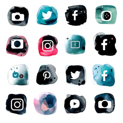 Premium Psd Vector Modern Social Media Logo Collection Social Media Icon Collection Vector