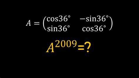 Power Of A Matrix CSIR NET GATE JEST TIFR YouTube