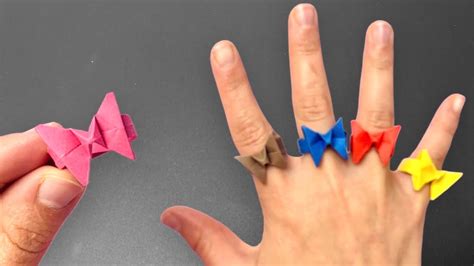 Origami Paper Butterfly Ring Diy Paper Ring How To Make Paper Ring