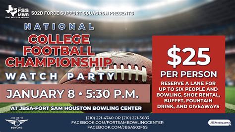 National College Football Championship Watch Party | Joint Base San Antonio | JBSAToday | 502 FSS