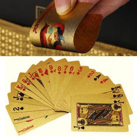 Buy Set Of Playing Cards Durable Waterproof Playing Cards Gold Foil