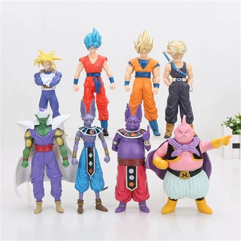 8 Pcs Ensemble Dragon Ball Z Super Saiyan Goku Trunks Champa Beerus