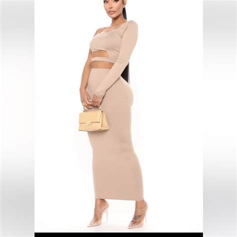Fashion Nova Dresses Pics Nude Set From Fashion Nova Never Worn Poshmark