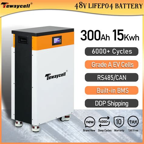 Magazyn Energii Tewaycell 48V 51 2V 300Ah 15KWh Akumulator Lifepo4