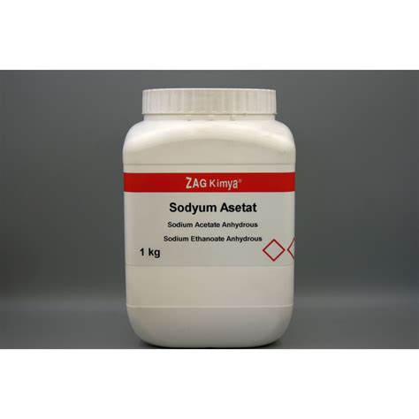 Zag Kimya Sodyum Asetat Anhidrat Chem Pure Kg Fiyat