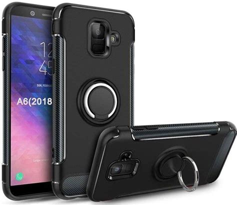 Alogy Etui Pancerne Samsung Galaxy A6 2018 Ring Czarne Etui Na