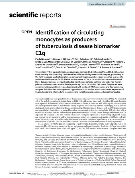 Pdf Identification Of Circulating Monocytes As Producers Of