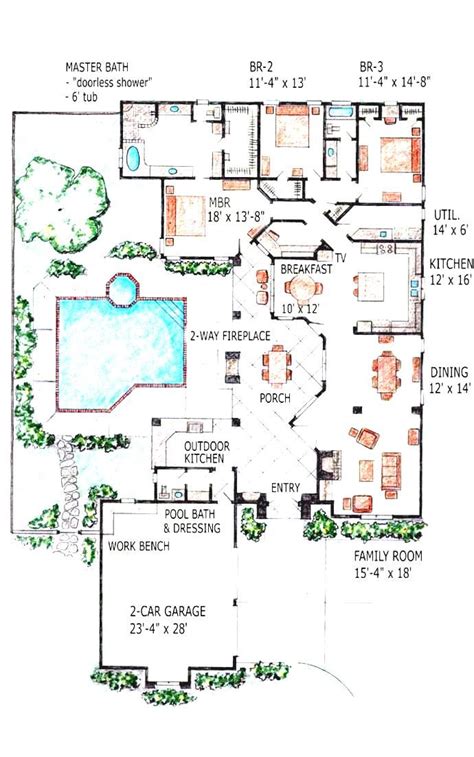 Mansion Plans With Indoor Pool - House Decor Concept Ideas