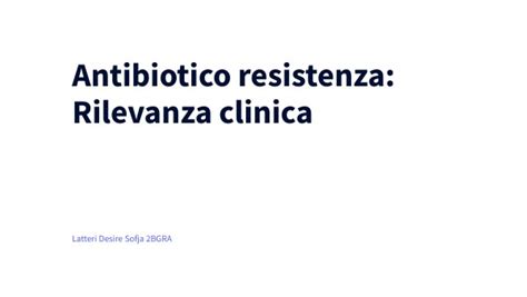 Antibiotico Resistenza