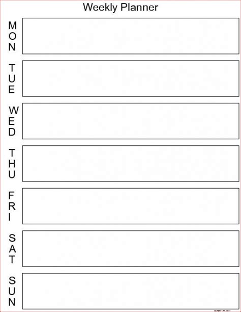 Blank 7 Day Calendar Template | Free Printable Calendar Monthly