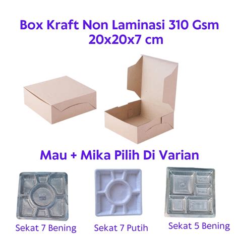 Jual Box Dus Nasi Cokelat Kraft Non Laminasi X Gsm Dus Kotak