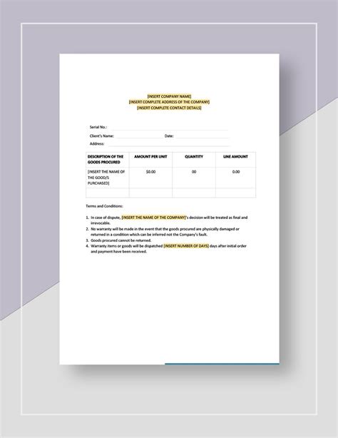 Cash Memo Template in Google Docs, Word, Pages - Download | Template.net