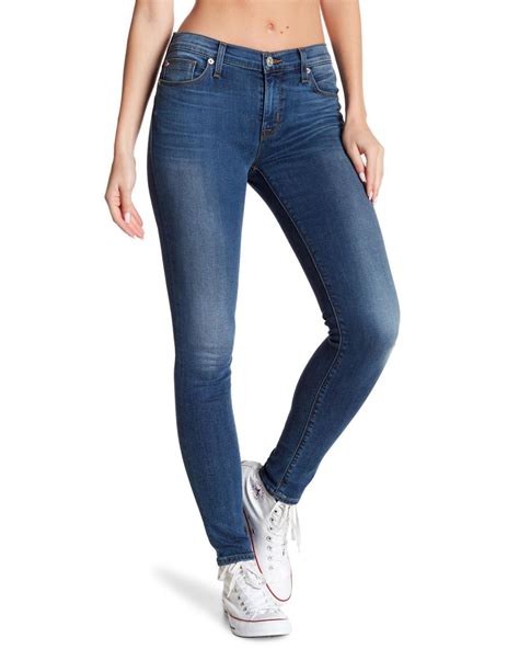 Hudson Jeans Natalie Midrise Super Skinny Jeans in Blue | Lyst