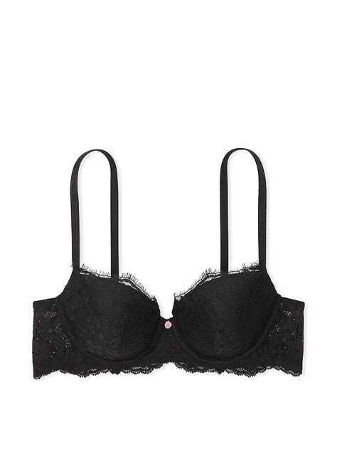 Buy Lace Lightly Lined Classic Coverage Demi Bra Black Order Bras