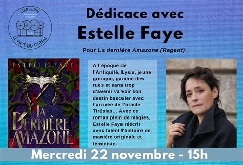 Librairie Le Pavé du Canal Rencontre avec Estelle Faye