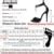 Aneikeh Black Crystal Women Embellished Suede Leather High Heel Sandals