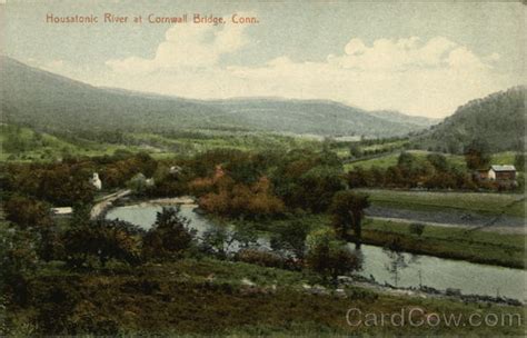 Housatonic River at Cornwall Bridge Connecticut Postcard