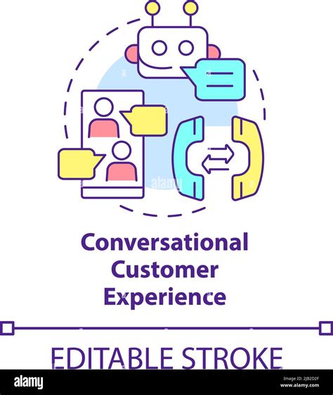 Conversational Customer Experience Concept Icon Stock Vector Image