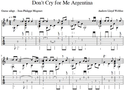 Dont Cry For Me Argentina Guitaranthem