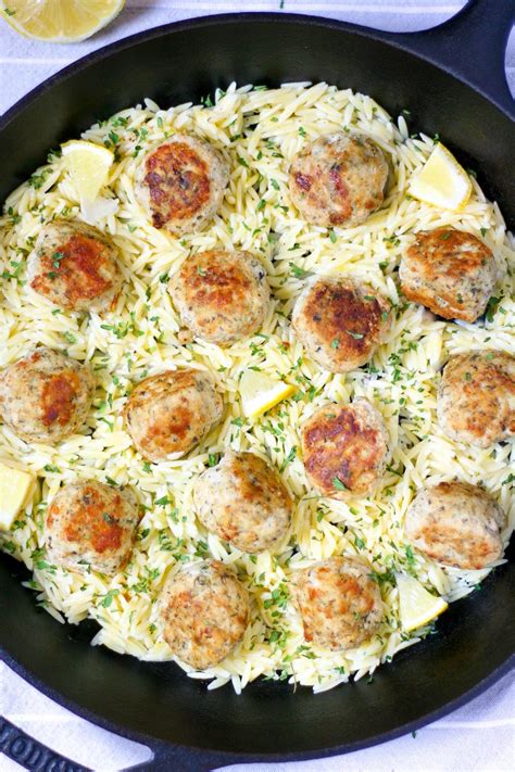 Easy Greek Chicken Meatballs With Lemon Orzo Artofit