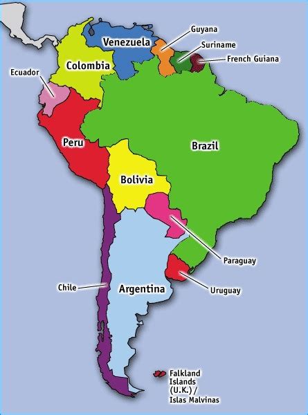 South American Countries Spanish 다이어그램 Quizlet