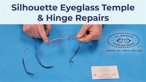 Silhouette Eyeglass Temple And Hinge Repairs Youtube