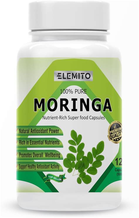 Amazon ELEMITO Moringa Capsules I Non GMO And Gluten Free I 100