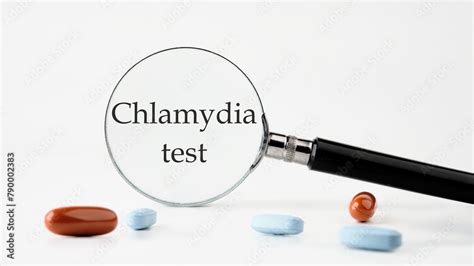 Medical Concept Chlamydia Test Text On A White Background Through A