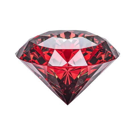 A Glossy Vibrant Three Dimensional Red Diamond A Glossy Vibrant Three Dimensional Red Diamond