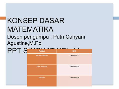 Ppt Singkat Pengantar Statistika Ppt