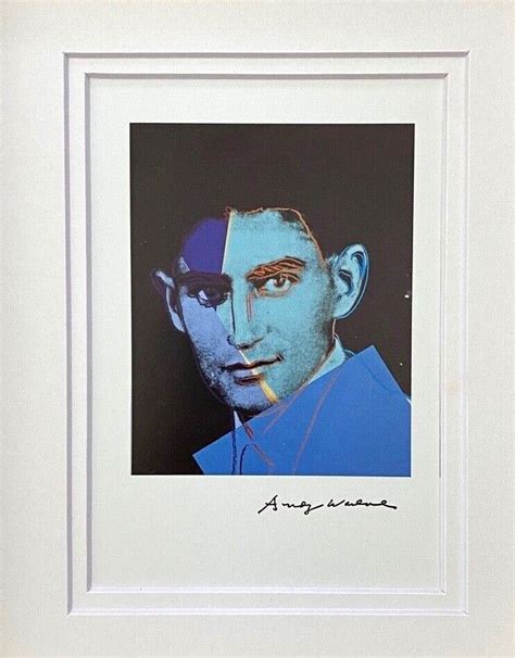 Andy Warhol Franz Kafka Signed Vintage Print Matted And Framed Ebay