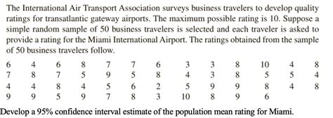 Solved The International Air Transport Association Surveys Chegg